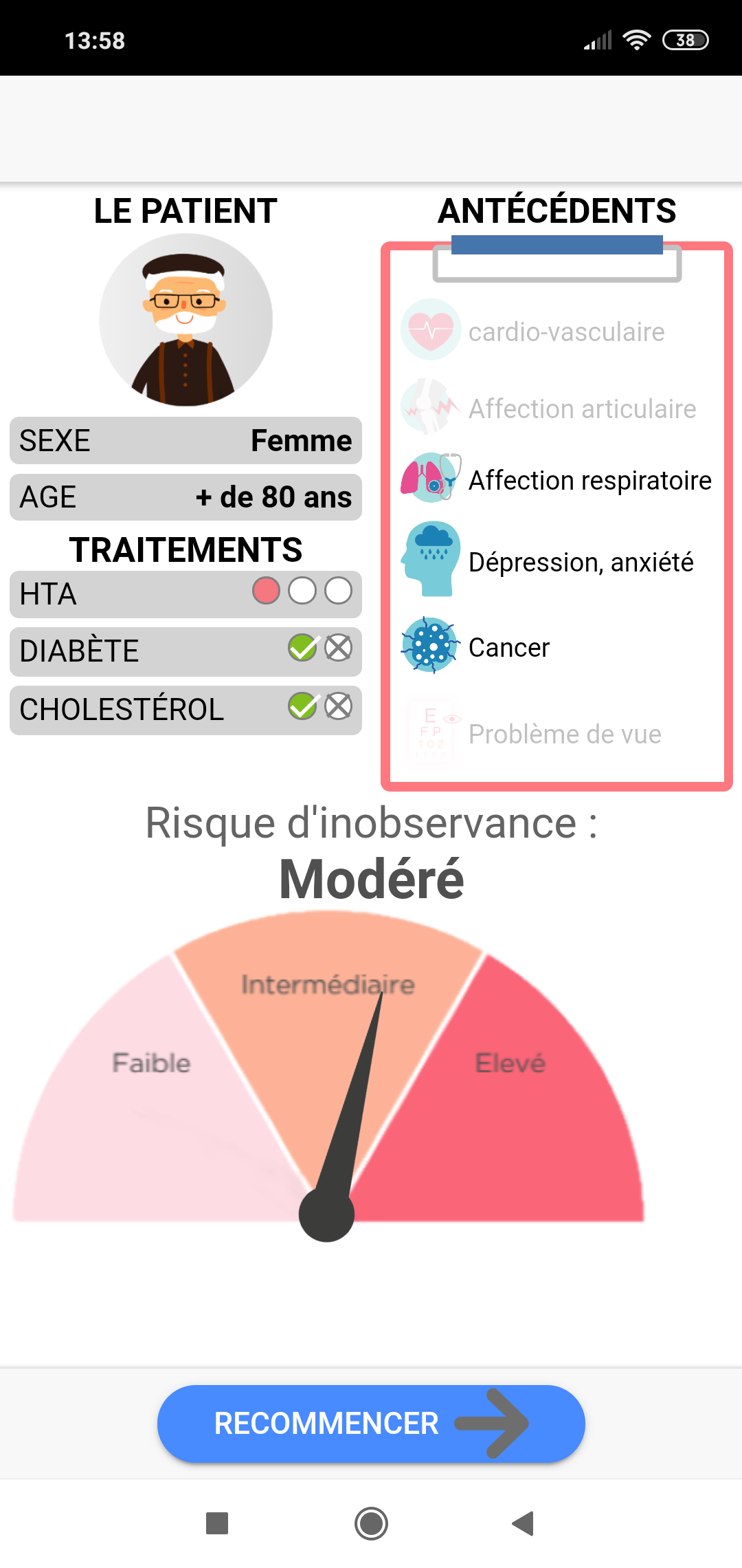 Resultat du test EvalObs